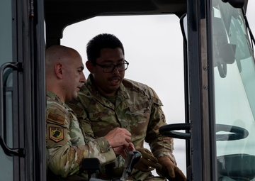 374 AW leadership attend 374 LRS vehicle rollover training