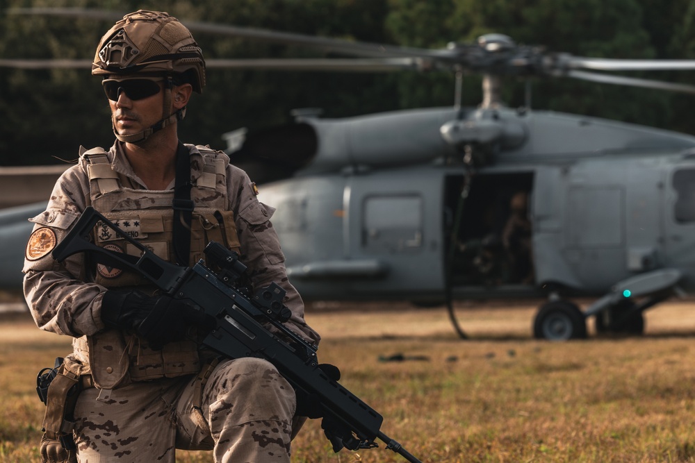 UNITAS 2025: Spanish marines conduct HRST training at MCB Camp Lejeune