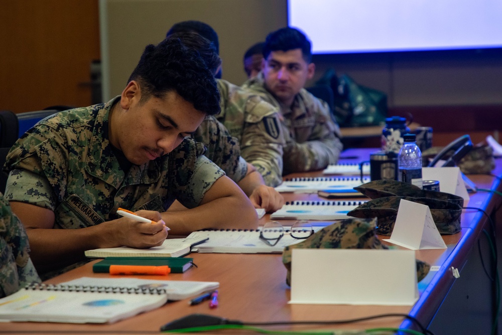 1st Signal Brigade hosts an Advanced Extremely High Frequency planner course for service members from the U.S. Army, Navy, Marine, and Airforce