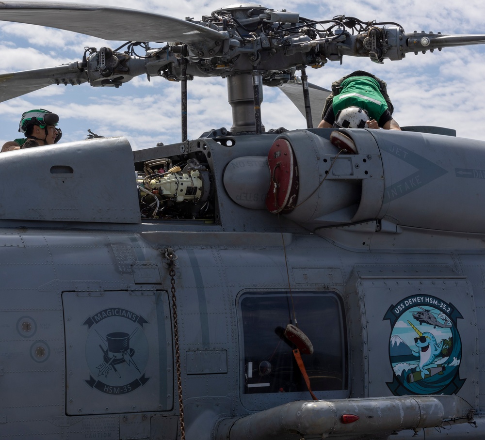 Routine Flight Quarters aboard USS Dewey (DDG 105)