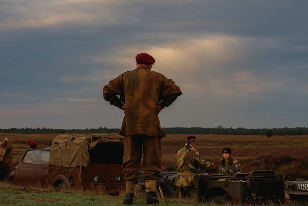Reenactor Gazes Across Drop Zone Ahead of Market Garden Commemoration