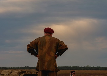 Reenactor Gazes Across Drop Zone Ahead of Market Garden Commemoration