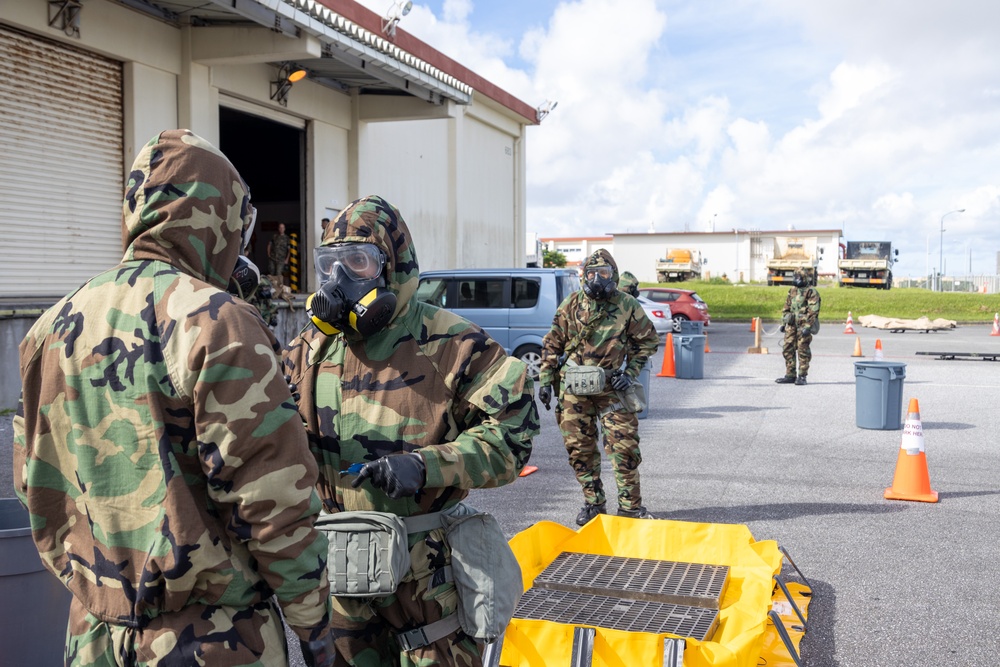 1st MAW Marines respond to simulated base attack