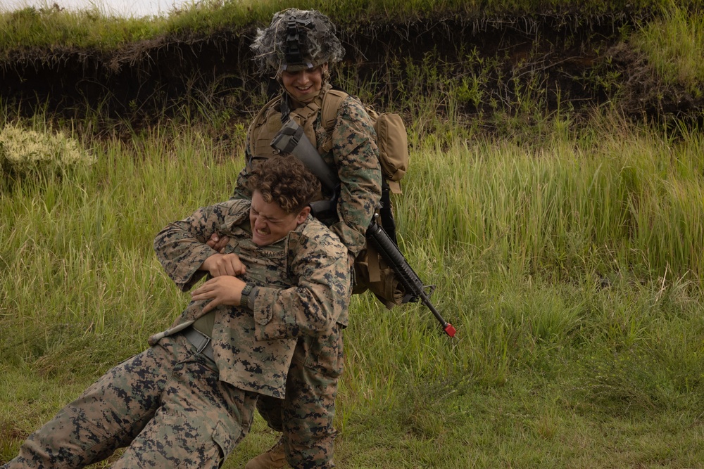 RD25| U.S. Marines and Sailors with 12th LLB Participate in a Medical Evacuation Drill