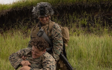 RD25| U.S. Marines and Sailors with 12th LLB Participate in a Medical Evacuation Drill