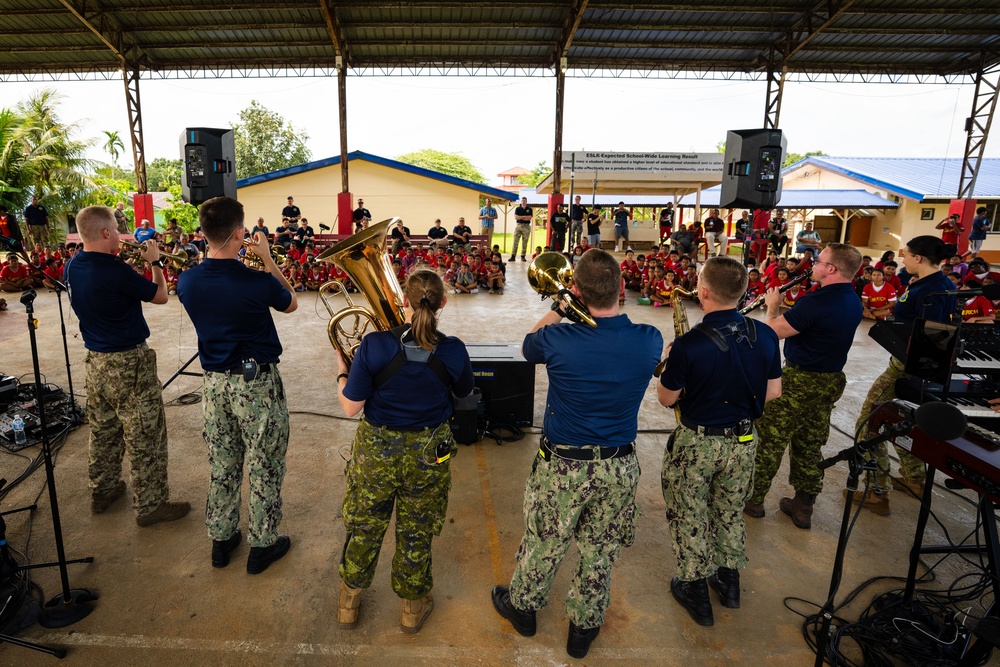 The Pacific Partnership 2025 Band Performs at George B. Harris Elementary School in Koror, Palau, Sept. 24, 2025