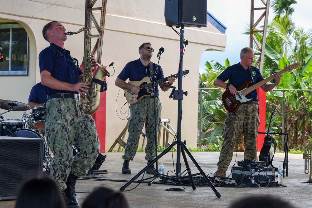 Pacific Partnership 2025 Multinational Band performs for George B. Harris Elementary School students, in support of Pacific Partnership 2025, Sept. 24.