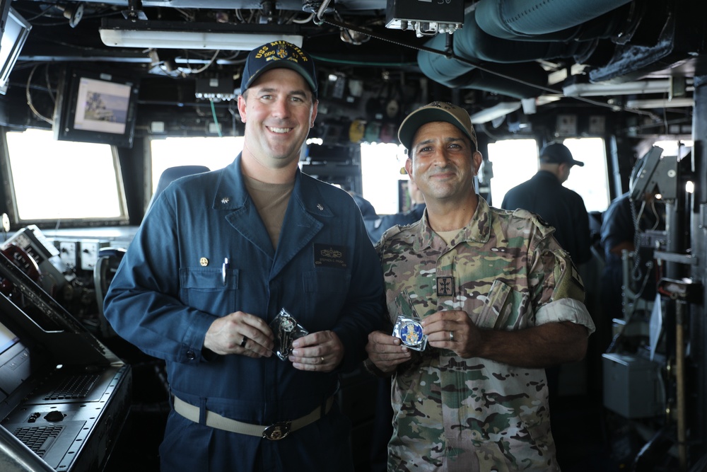 USS Mitscher (DDG 57) conducts passing exercise (PASSEX) with Lebanese Navy