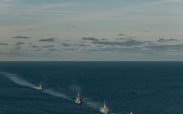 Neptune Strike 25-3 Ships Sail in Formation