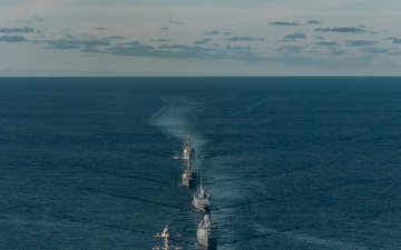 Neptune Strike 25-3 Ships Sail in Formation