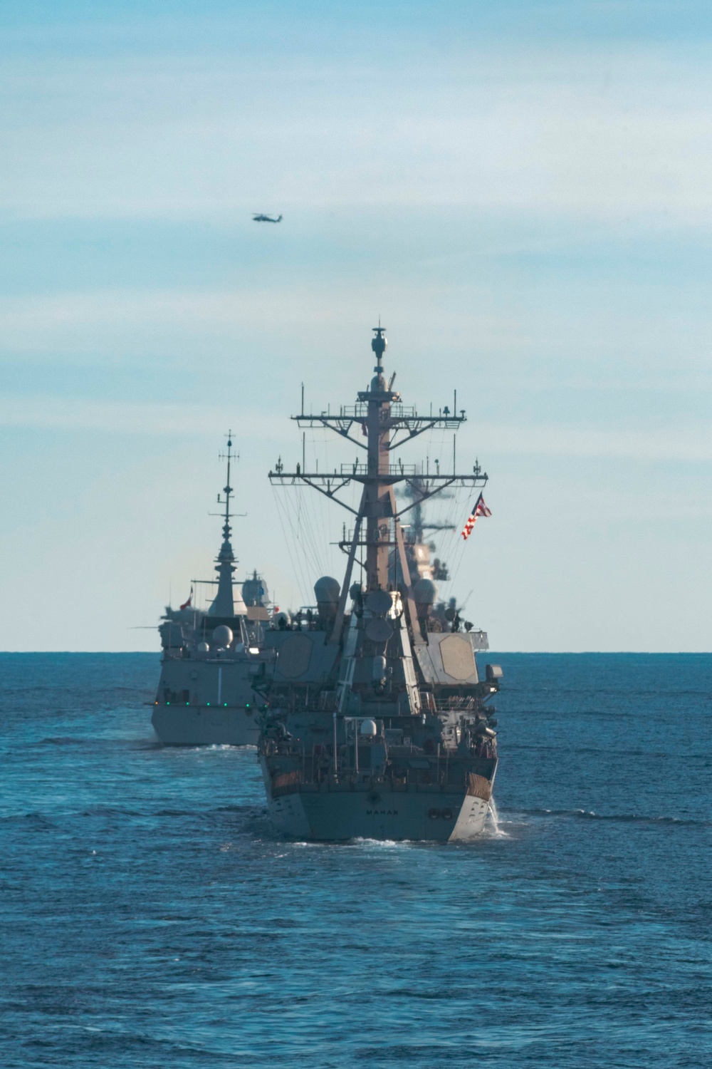 Neptune Strike 25-3 Ships Sail in Formation