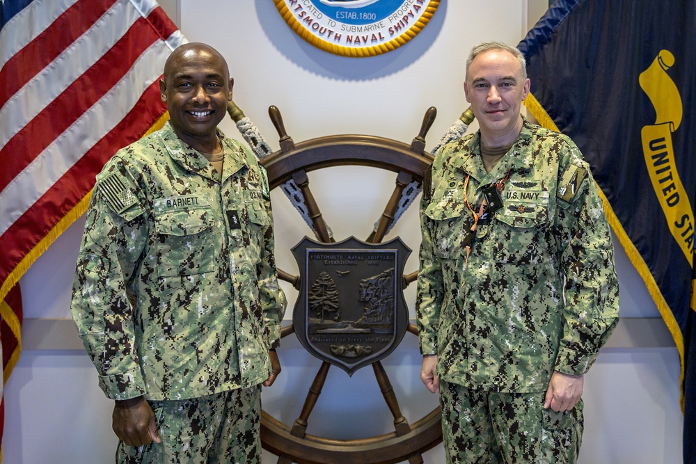 Rear Adm. Barnett Visits Portsmouth Naval Shipyard