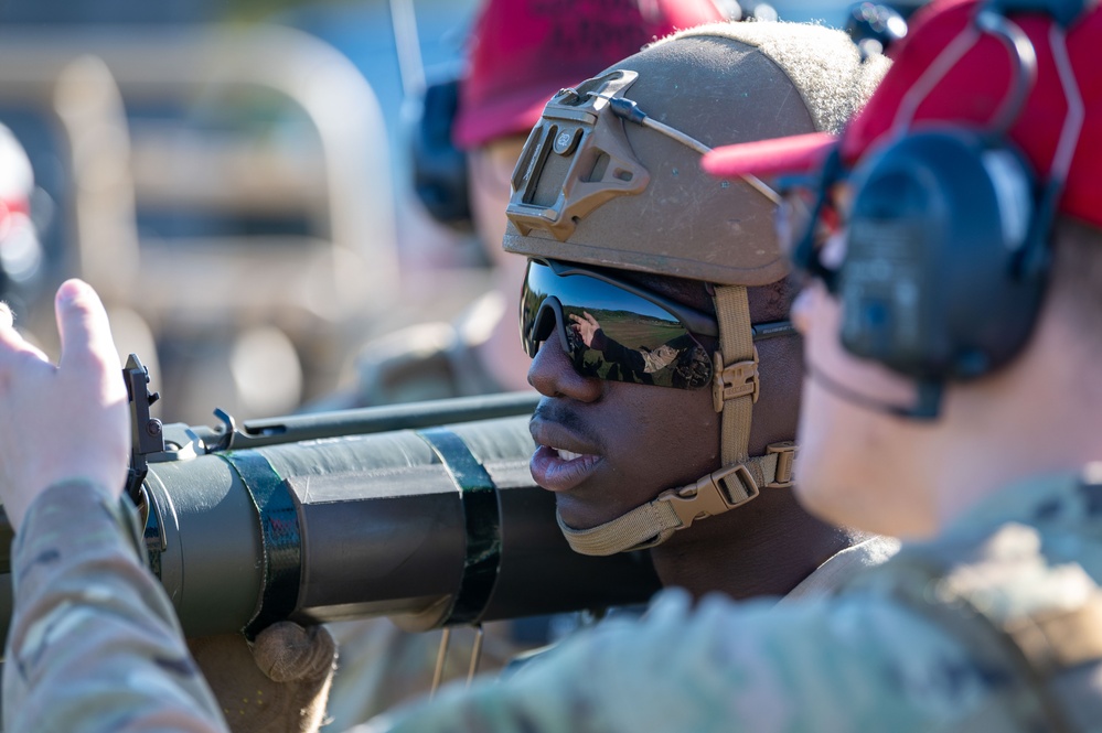 Defending the base: security forces Airmen participate in heavy weapons training