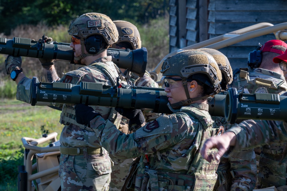 Defending the base: security forces Airmen participate in heavy weapons training