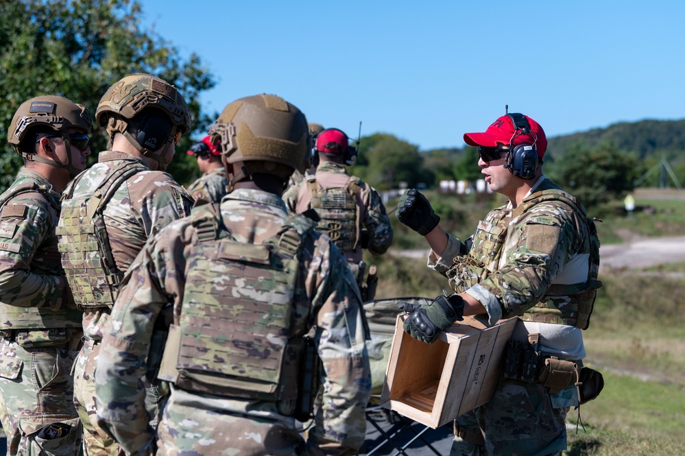 Defending the base: security forces Airmen participate in heavy weapons training