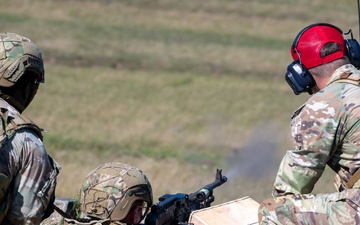 Defending the base: security forces Airmen participate in heavy weapons training