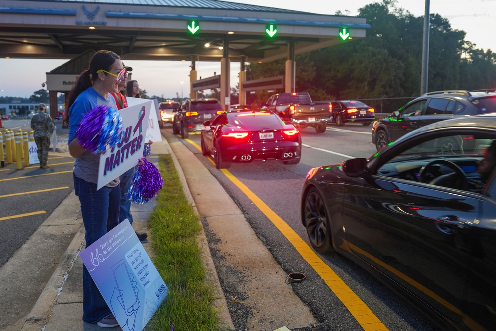 Team Robins personnel spread encouragement for Suicide Prevention Awareness Month