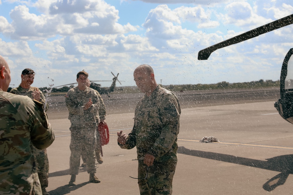 1st Air Cav celebrate Final Wash Ceremony for Army Pilot