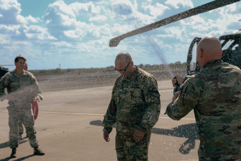 1st Air Cav celebrate Final Wash Ceremony for Army Pilot