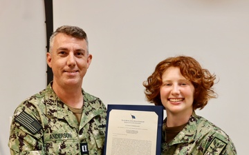 MU3 Elizabeth Kijowski receives a FLOC