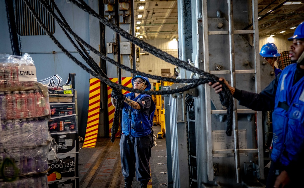 USS Gerald R. Ford (CVN 78) Conducts Replenishment-at-Sea