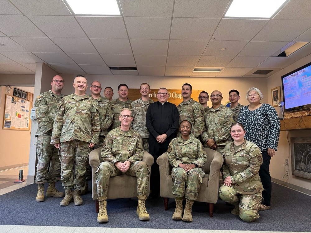 AMC chaplain visits Fairchild AFB