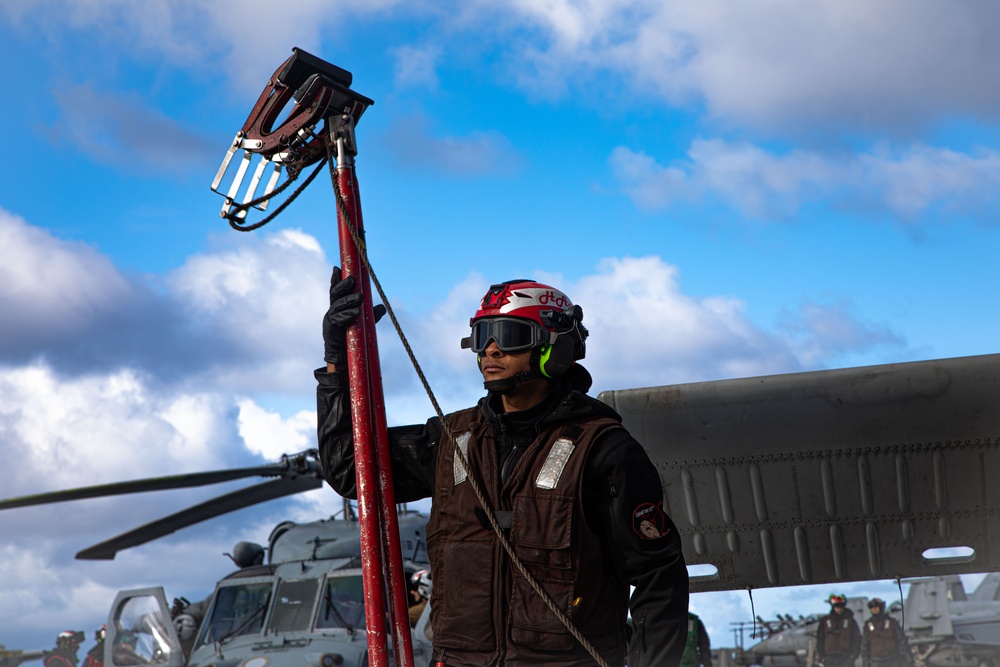 HSC-9 Sailor Prepares for Flight Operations