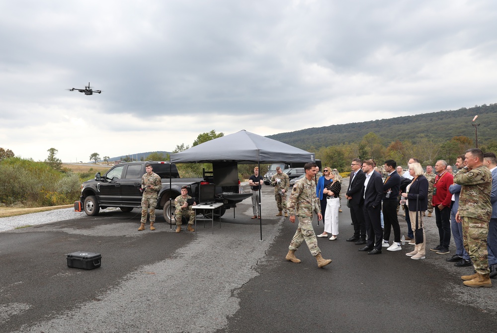 Lithuanian defense delegation visits Fort Indiantown Gap drone facility