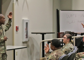 Ordnance Leaders visit 593d CSC Soldiers