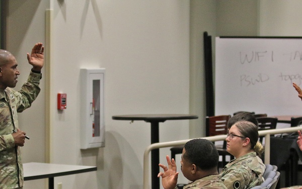 Ordnance Leaders visit 593d CSC Soldiers