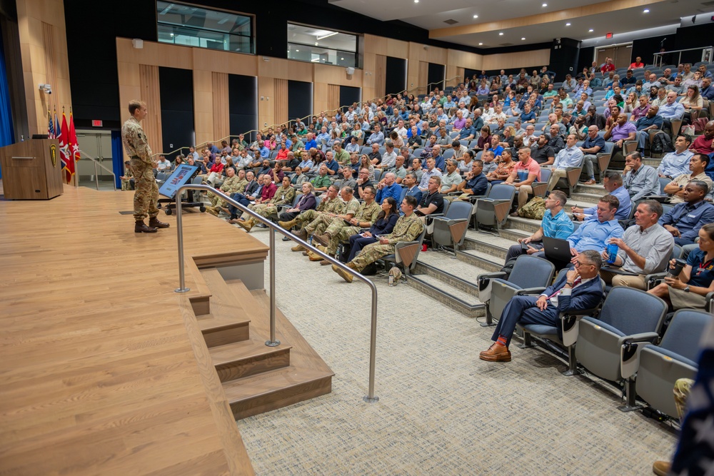 Lieutenant General Sir C.S. Collins, KBE DSO speaks to the USAWC Class of 2026 during the Kermit Roosevelt Lecture Series