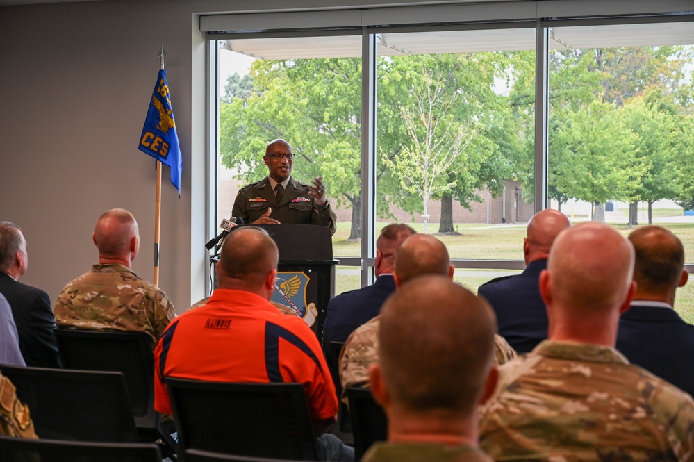 Ribbon Cutting Ceremony for 183d Wing Base Civil Engineer Complex