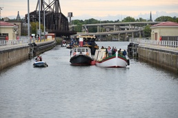 Seneca Chief Navigates Black Rock Lock for Erie Canal Bicentennial