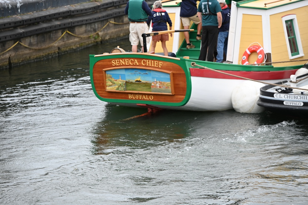Seneca Chief Navigates Black Rock Lock for Erie Canal Bicentennial