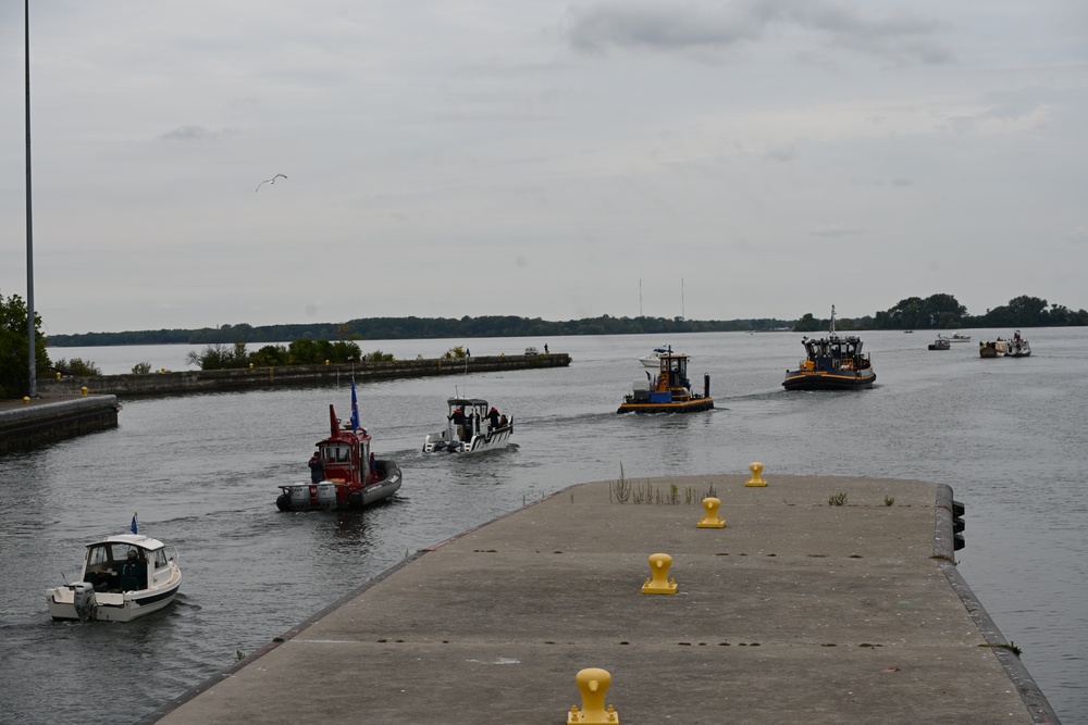Seneca Chief Navigates Black Rock Lock for Erie Canal Bicentennial