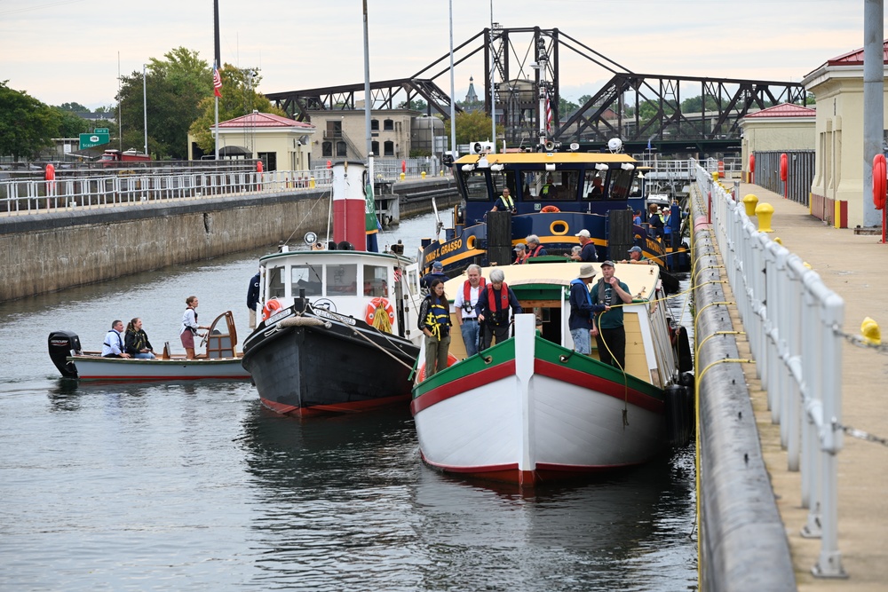 Seneca Chief Navigates Black Rock Lock for Erie Canal Bicentennial