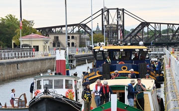 Seneca Chief Navigates Black Rock Lock for Erie Canal Bicentennial