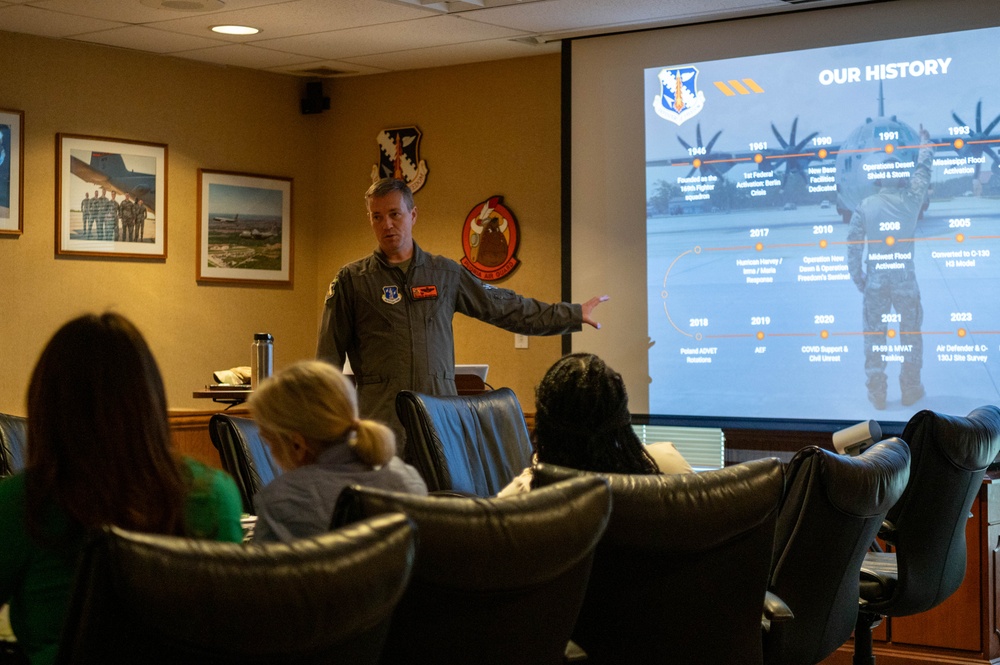 U.S. Rep. Eric Sorensen Visits 182nd Airlift Wing