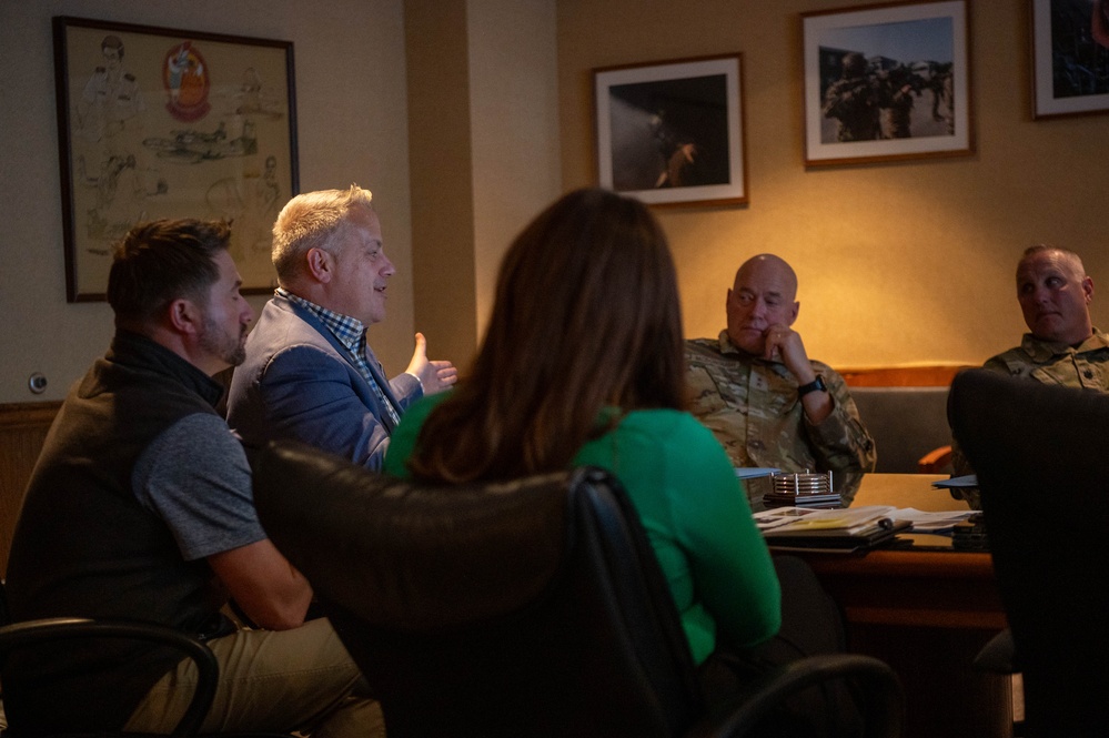 U.S. Rep. Eric Sorensen Visits 182nd Airlift Wing