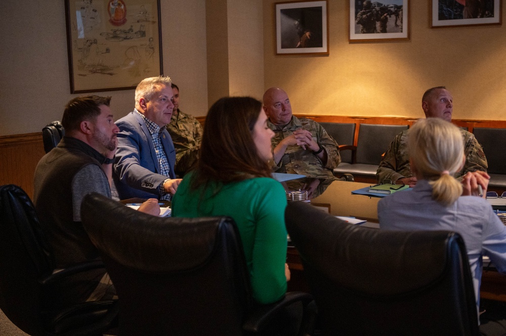 U.S. Rep. Eric Sorensen Visits 182nd Airlift Wing