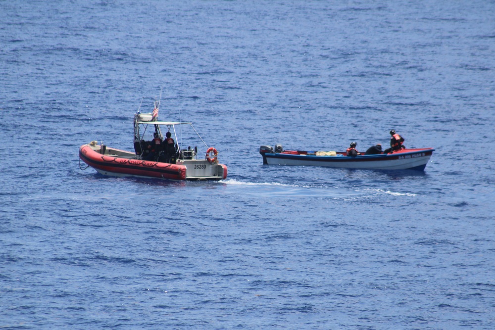 Coast Guard Cutter Diligence interdicts drug-smuggling vessel in the Caribbean Sea