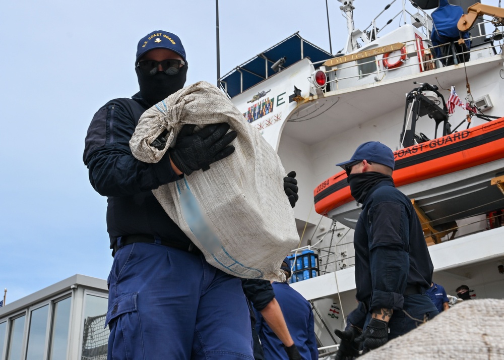 Coast Guard offloads nearly $65M in illicit narcotics interdicted in the Western Caribbean Sea