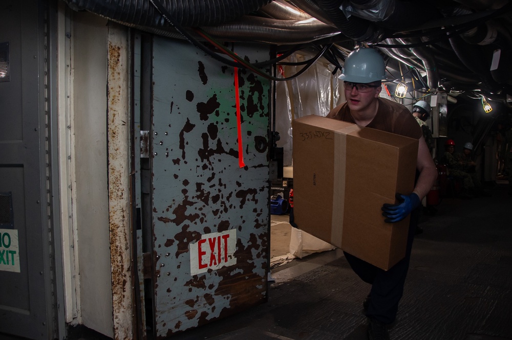Ronald Reagan Sailors Conduct Berthing Rehabilitation