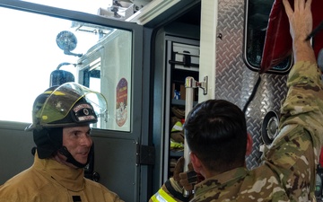 Holloman Leadership Participates in Fire Station Hands on Holloman Event