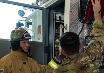 Holloman Leadership Participates in Fire Station Hands on Holloman Event