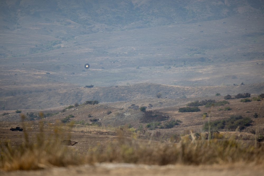 1st Bn., 11th Marines conduct direct fire artillery range