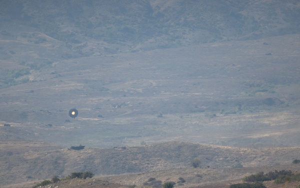 1st Bn., 11th Marines conduct direct fire artillery range