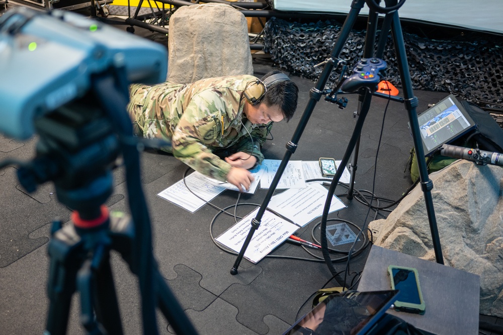 U.S. Soldiers utilize simulation rooms for Joint Fires Observation