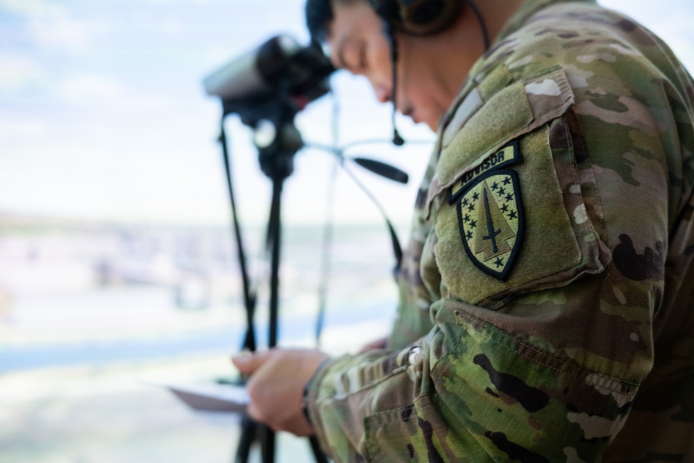 U.S. Soldiers utilize simulation rooms for Joint Fires Observation