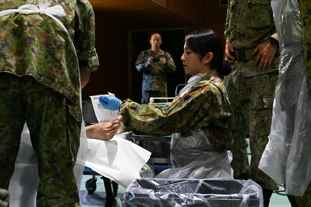Resolute Dragon 25 | 3rd Medical Battalion, Japan Ground Self-Defense Force, Conduct Bilateral Mass Casualty Training at Camp Naha